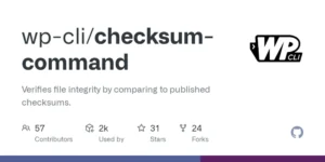 wp-cli checksum command for wordpress